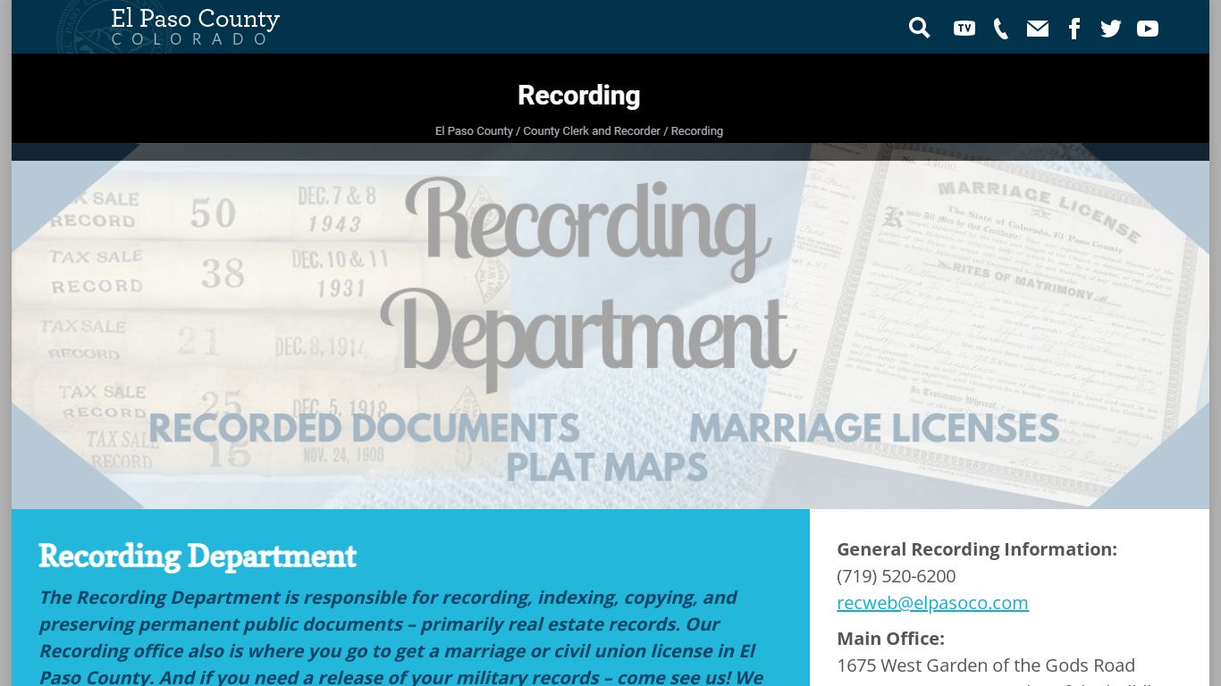 Recording - El Paso County Clerk and Recorder